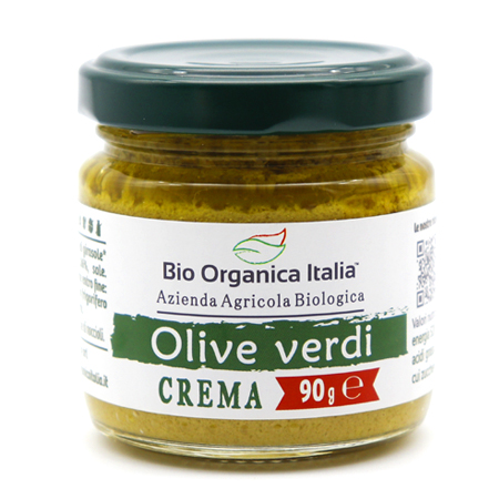 Organic Green Olives Paste Green Olive Spread Glass Jar 90g