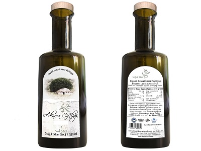 Akarca Ciftligi 250ml Cold Pressed Certified Organic Extra Virgin Olive Oil