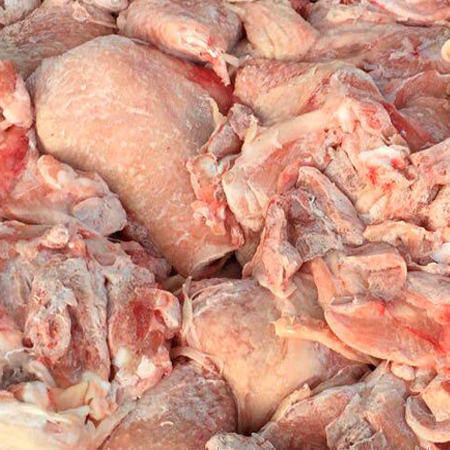 exported meet， chicken，shin hip meat with skin,ect