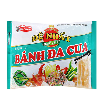 De Nhat rice noodle clam flavor/chicken flavor with lemon leaf/panda cake crab  65gr 