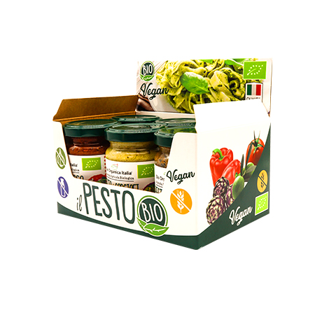 Italy Organic Green Pesto Green Sauce Glass Jar Condiment 140g