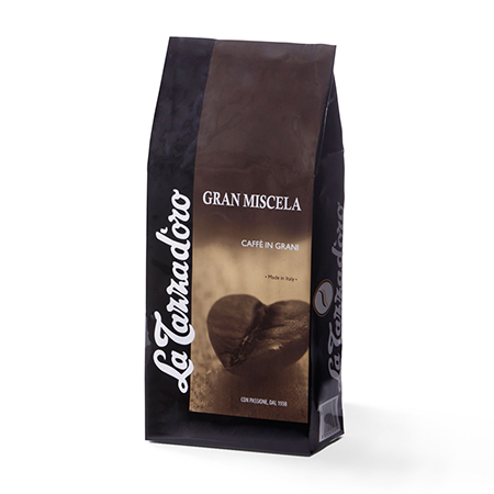 MISCELA D'ORO Espresso blend whole beans with coffee origins from Brasil, Ethiopia and India, Italy, La Tazza d'oro srl