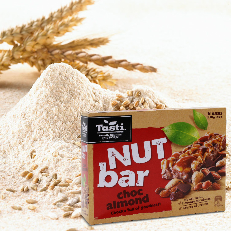 Tasti nuts sports energy bar chocolate almond flavor 210g
