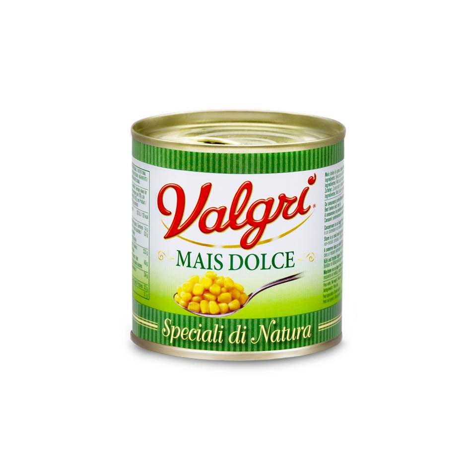 VALGRI Sweet Corn, instant food, ready to eat, Italy, vegetable,canned food