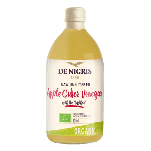 DE NIGRIS ORGANIC APPLE CIDER VINEGAR, FRUIT VINEGAR, Unfiltered; 5%acidity, 100% FROM ITALY, CONDIMENT