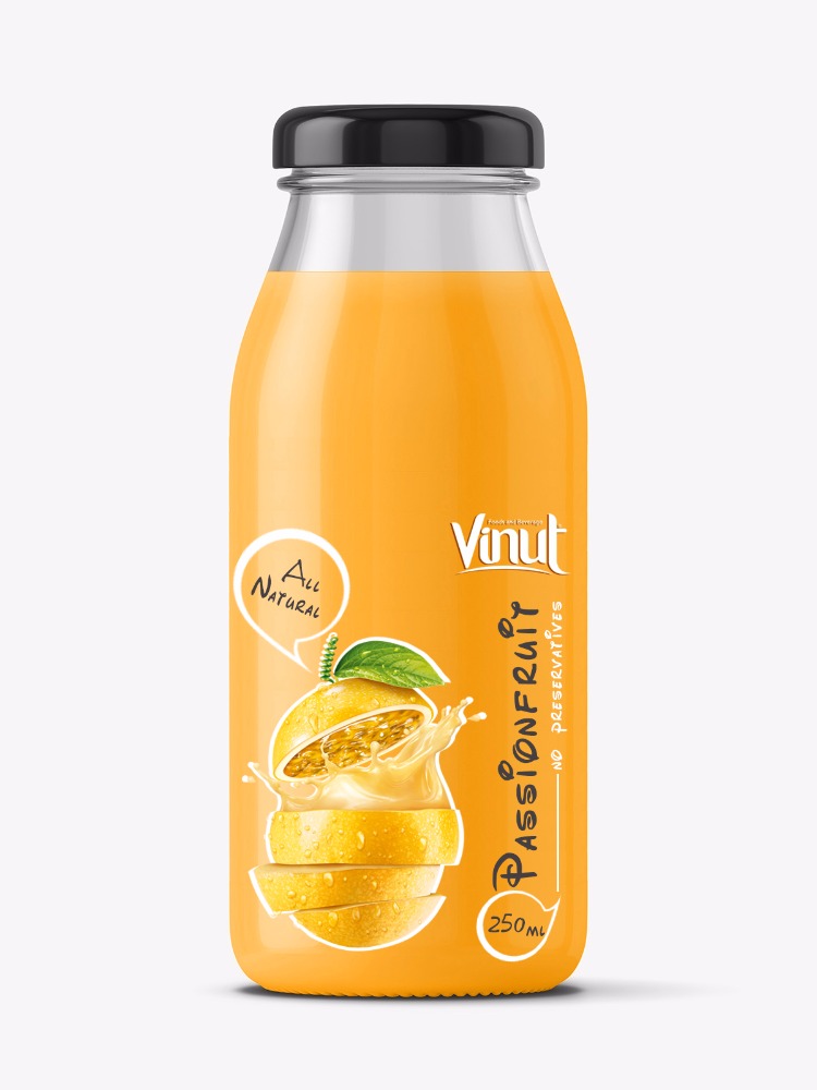 Fruit Juice drink with fresh Strawberry juice 250ml Glass bottle