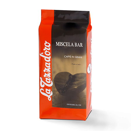 MISCELA BAR ​Espresso blend whole beans with coffee origins from Brasil, Ethiopia and India, Italy, La Tazza d'oro srl