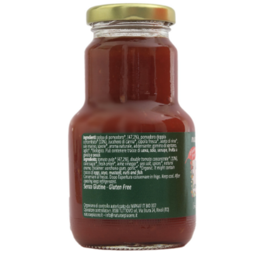 Barbecue Ketchup g 230 - Organic, Gluten free, condiment, Italy, TUTTOVO SRL