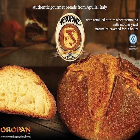 FROZEN ROUND PUGLIESE BREAD WITH DURUM WHEAT SEMOLINA 453G BAKERY&CEREAL/BAKED Italy OROPAN S.p.A.
