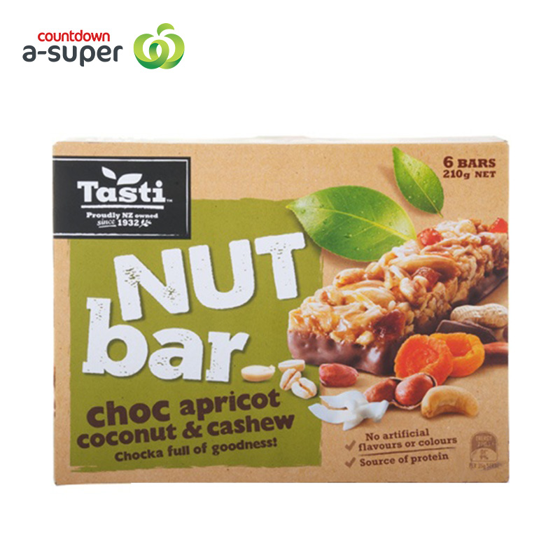 Tasti nut movement energy bar Chocolate & Apricot Coconut & waist fruit 210g