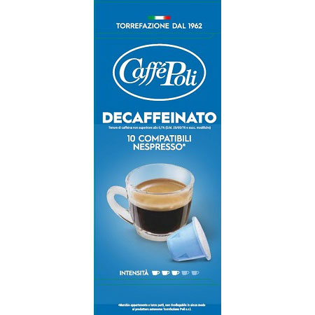 DECAFFEINATED Coffee 10 Capsules Italy