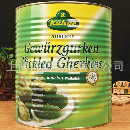 Wholesale import can, hamburger salad garnish, pickled pickled cucumber can, imported from Germany, Guanli Russian pickled cucumber