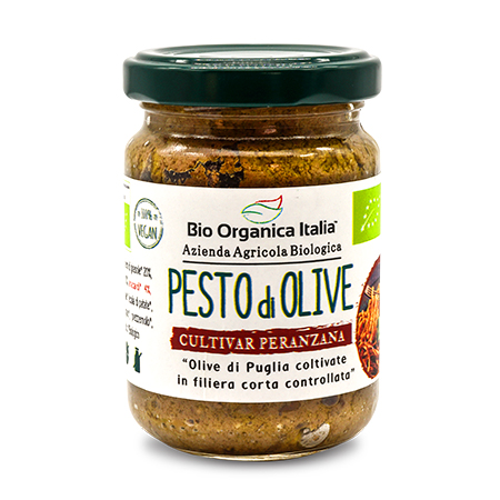 Organic Olives Pesto Olive Paste Glass Jar Condiment 140g