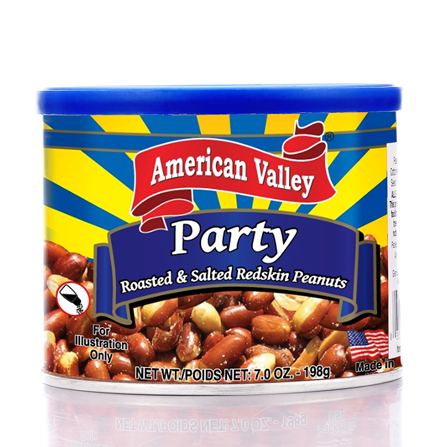 American valley roasted red peanut with salty flavor