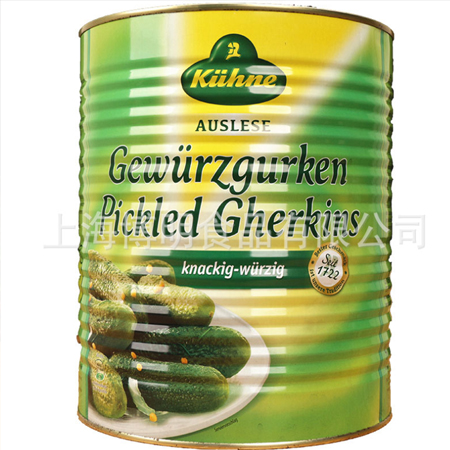 Wholesale import can, hamburger salad garnish, pickled pickled cucumber can, imported from Germany, Guanli Russian pickled cucumber