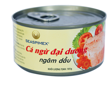 Tuna can in soybean oil 185gr 