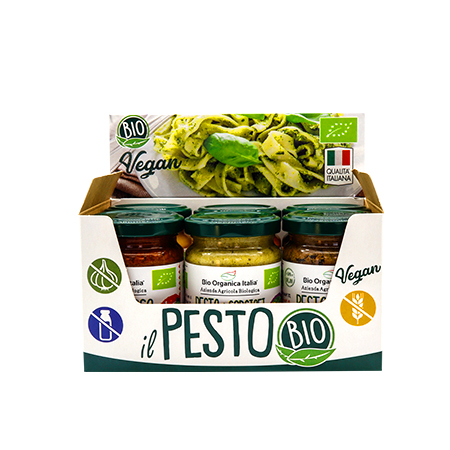 Organic Red Pesto Sundried Tomato Sauce Glass Jar Condiment 140g
