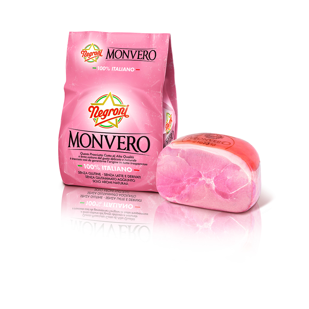 Monvero Cooked Ham 100% Italy Negroni Instant food Processed Meat