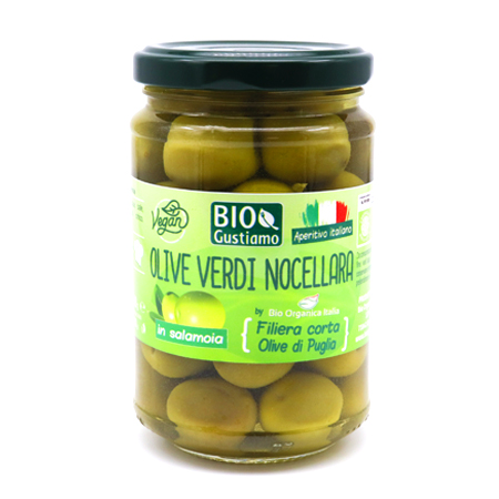 Organic Whole Green Olives in Brine Whole Green Olive Condiment Glass Jar 280g