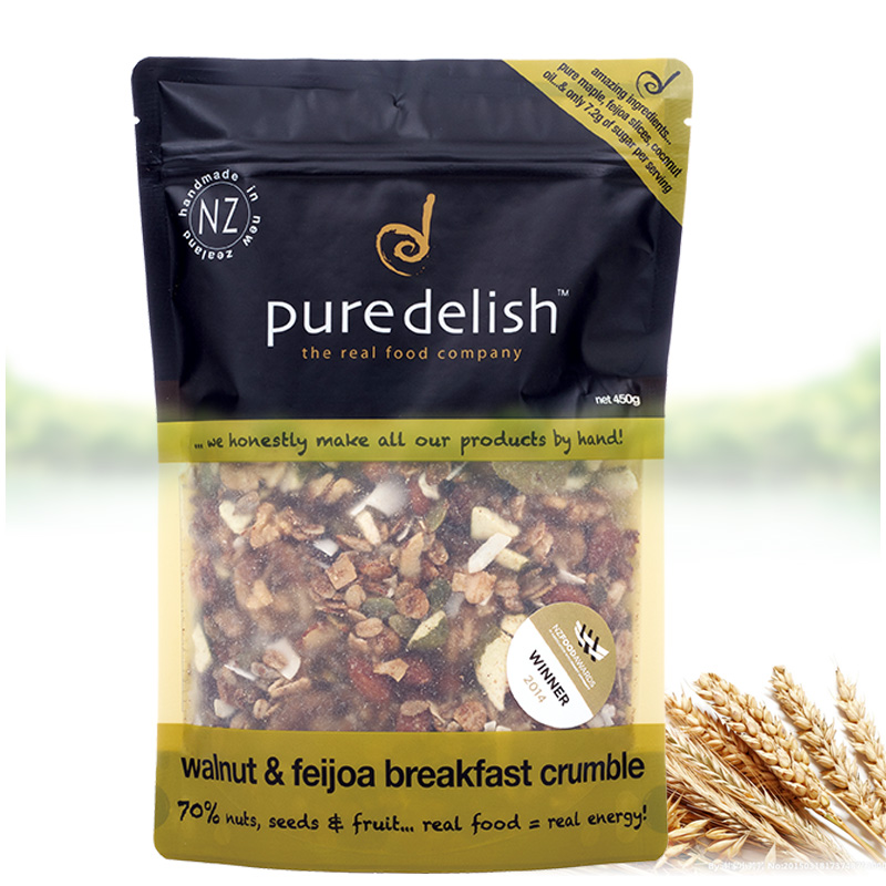 Pure Delish handmade walnut Fiji fruit breakfast cereal 450g