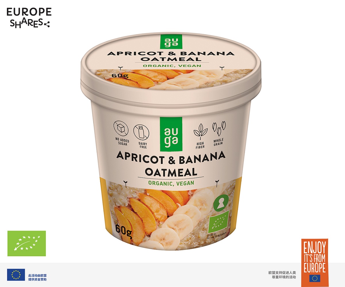 Auga_oatmeal-Apricot banana organic oatmeal 60g