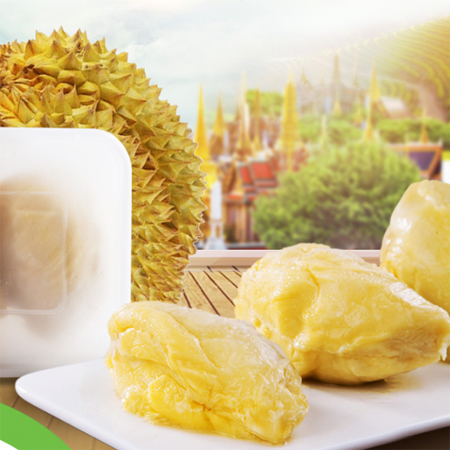 Frozen durian meat, Thailand durian, imported fruit, gold pillow durian meat, nuclear durian meat