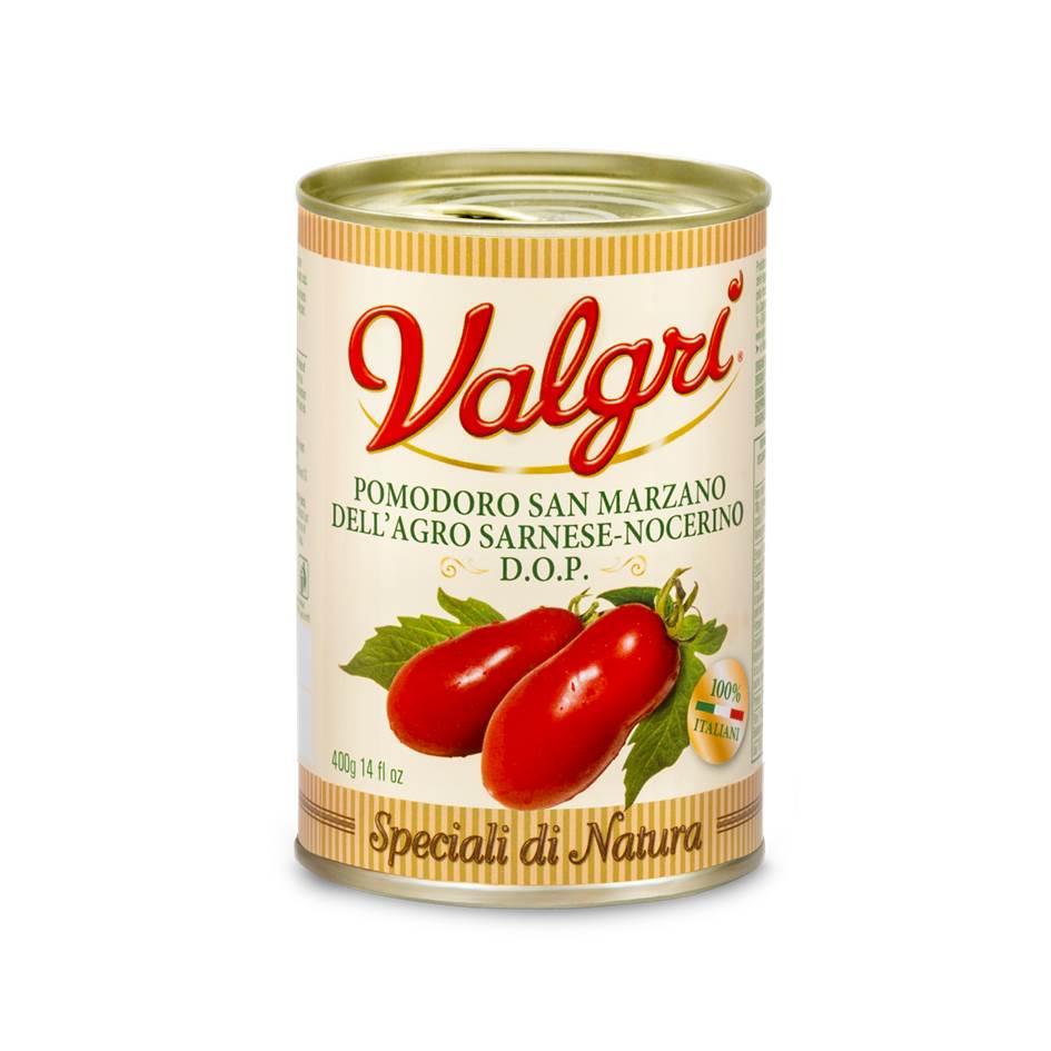 VALGRI PDO San Marzano Peeled Tomatoes in juice, instant food, ready to eat, Italy, vegetable, canned foo
