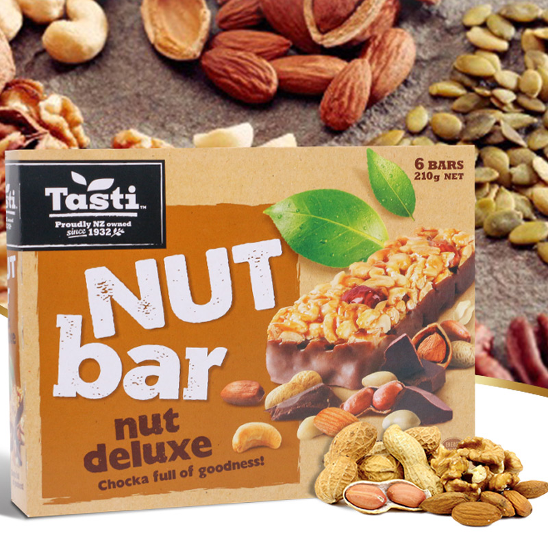 Tasti chocolate nut energy bar Deluxe Version 210g