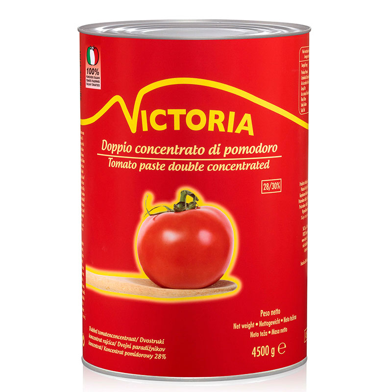 Double Concentrated Tomato Paste 28/30% Victoria Tin 4500g