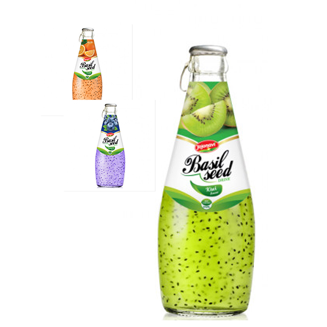 Sweet Basil Seed Drink with natural fruit flavor
