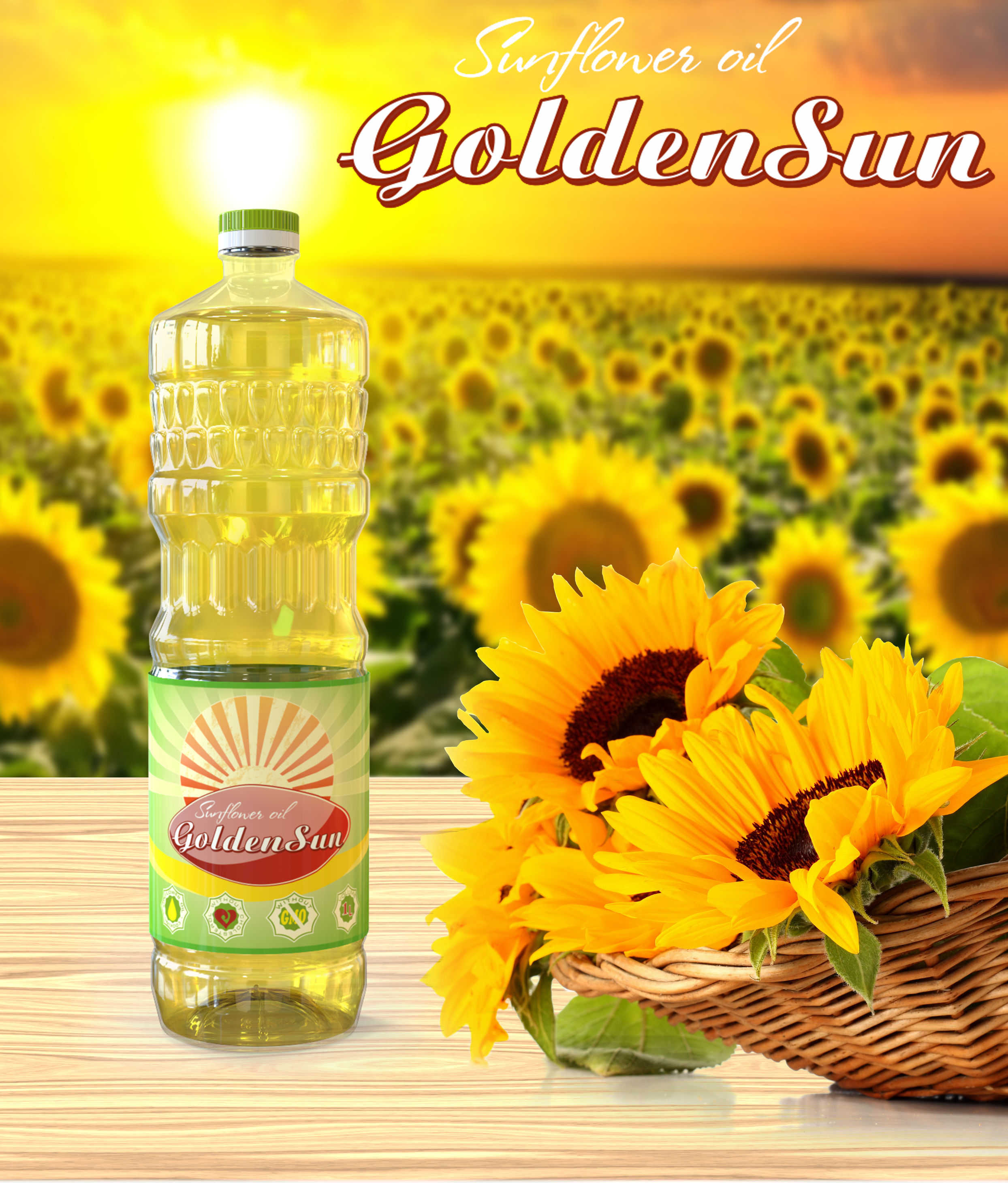 Refined Deodorized Sunflower OIl , Country of Origin Ukraine 
