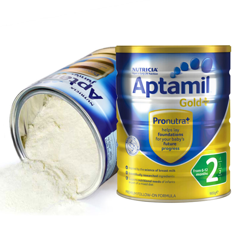 Aptamil loves his 2 pack 900g/ cans of infant formula milk powder.