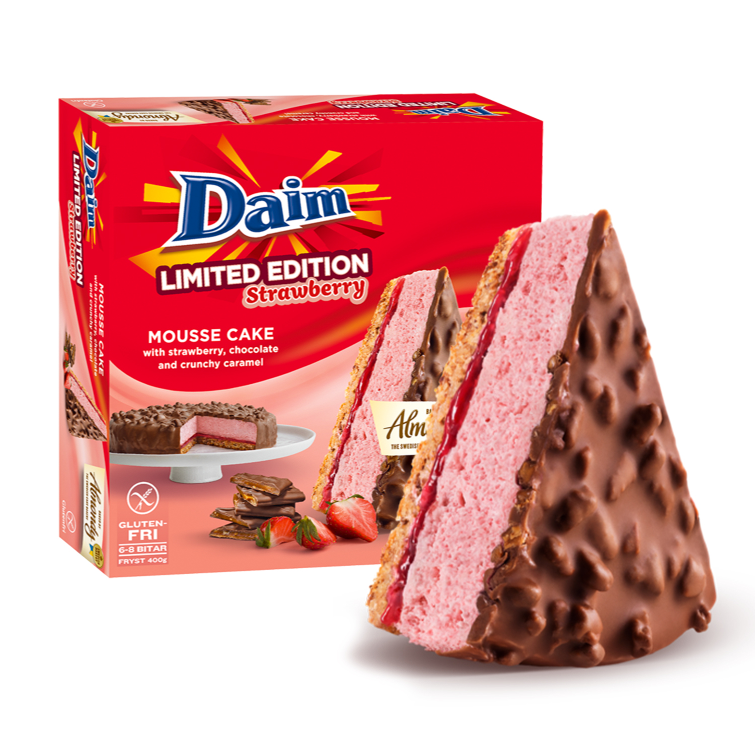 Mousse cake with Daim Strawberry