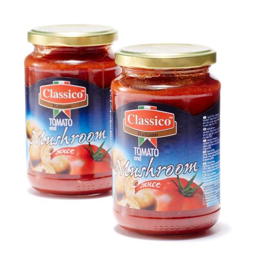 Classico's Italian tomato and mushroom sauce