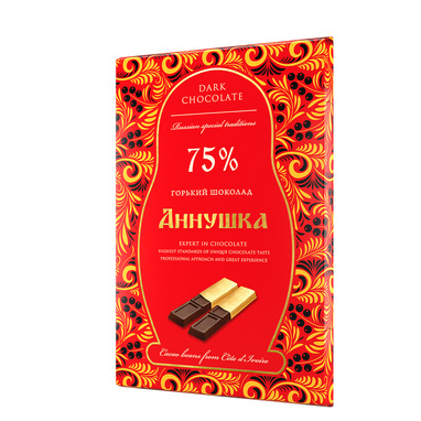 Annushka Bitter chocolate sticks 75% cocoa 
