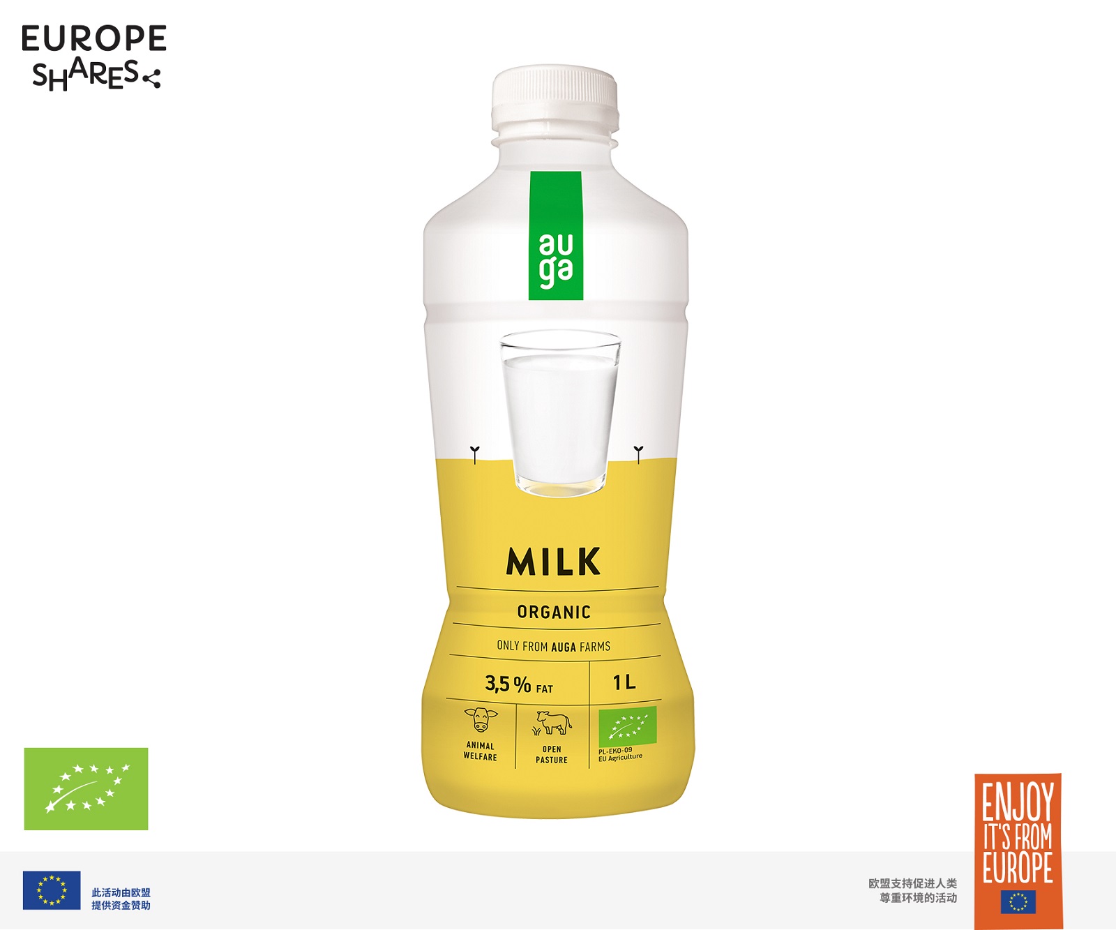 AUGA_milk-Organic milk (3.5% fat) 1 liter