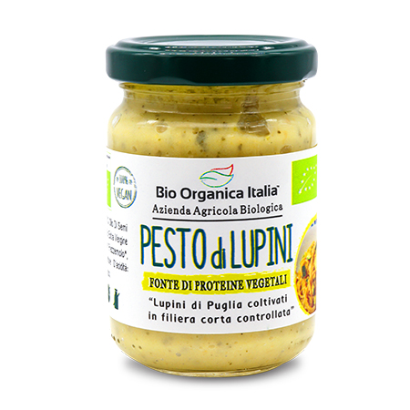 Organic Pesto of Lupins Lupin Sauce Glass Jar Condiment 140g