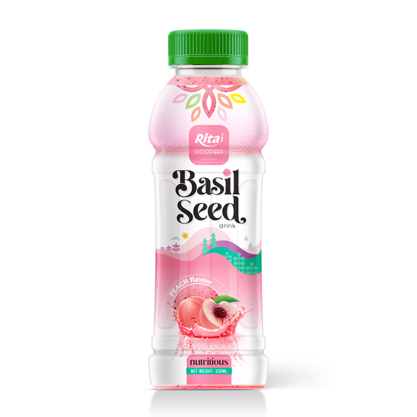 nutritious food Basil seed drink with fruit juice