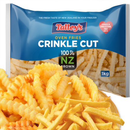 Frozen thick and thin fried French fries, fried snack, frozen food,  New Zealand,	TALLEY'S