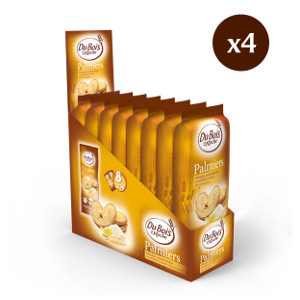 A traditionally French puff pastry biscuit.Palmier 75g (Display Box x4)