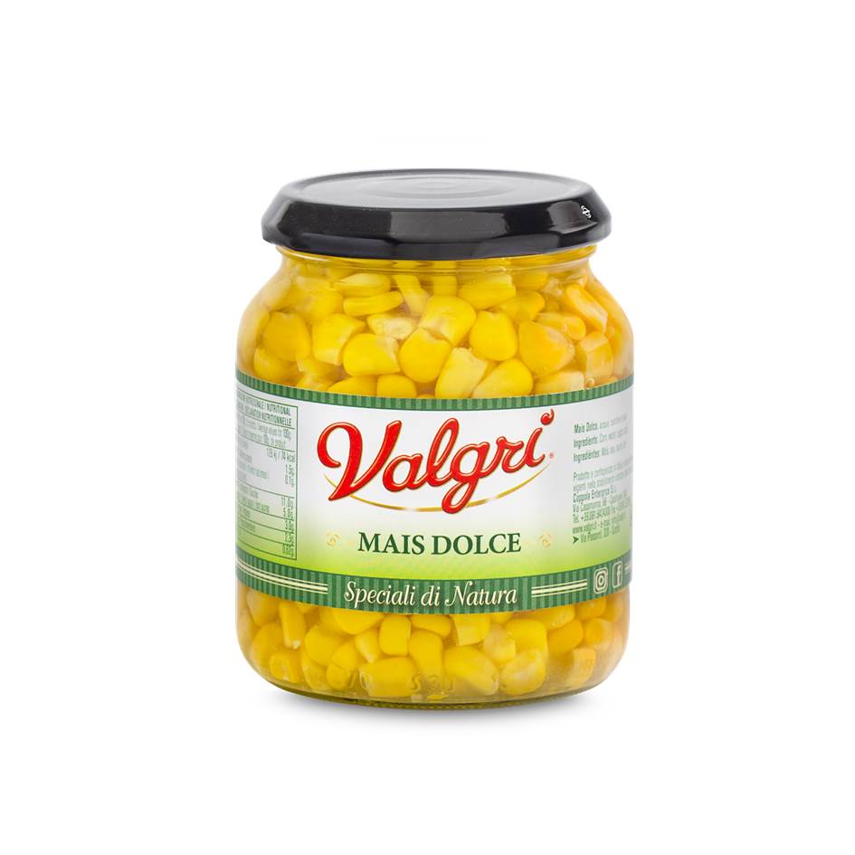 Valgri Sweet Corn , instant food, ready to eat, Italy, vegetable, Legumes,canned food, Coppola Enterprice Srl 
