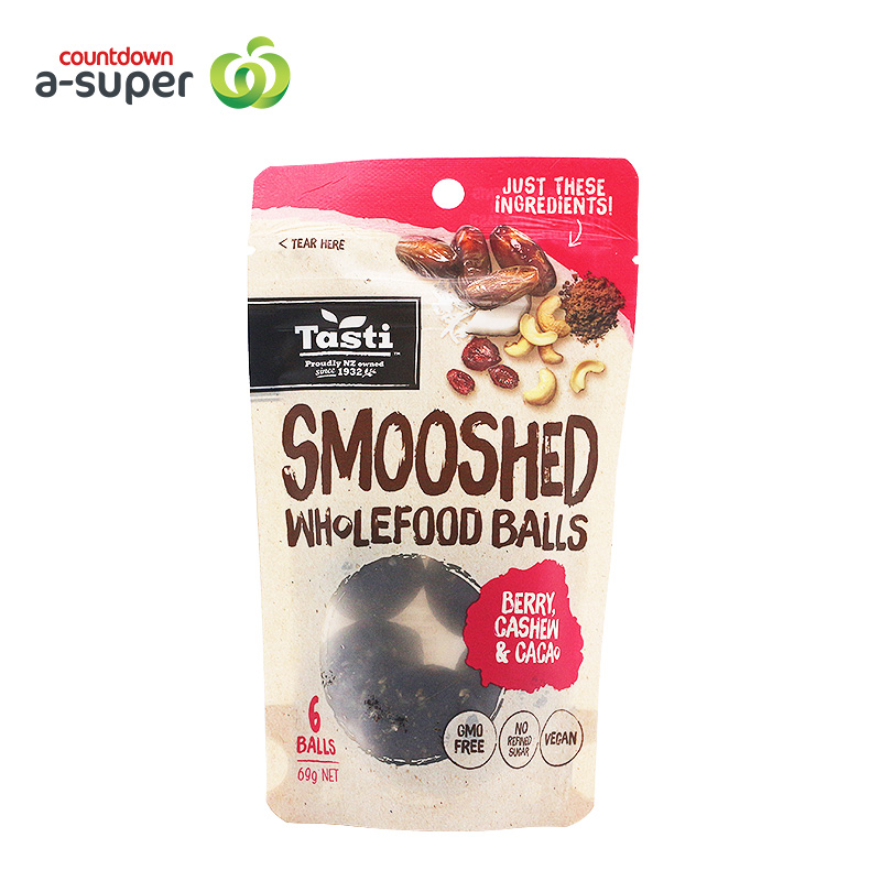 Tasti smooshed energy ball cocoa cashew berry flavour 69g