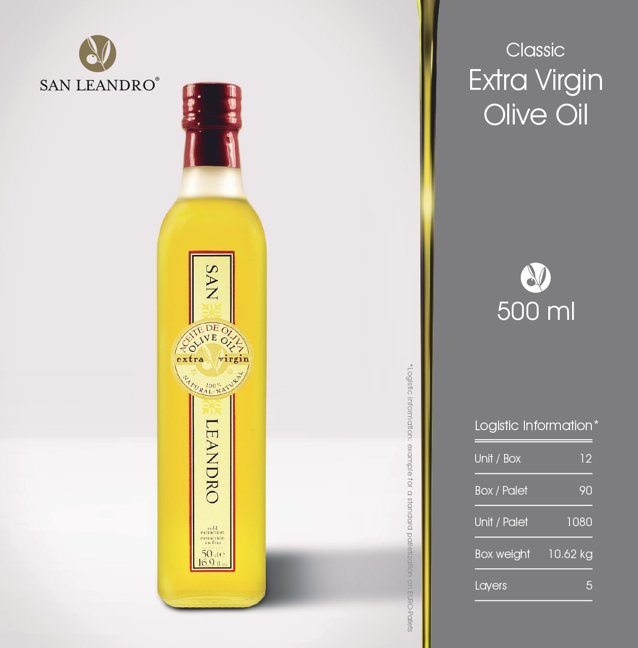 San Leandro Extra Virgin Olive Oil - 50cl