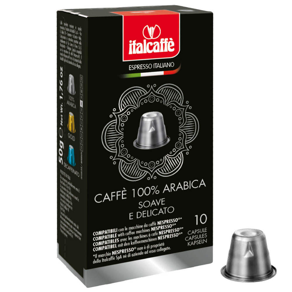100 Nespresso 100% Arabica Compatible Coffee Capsules Pods Italcaffè Espresso