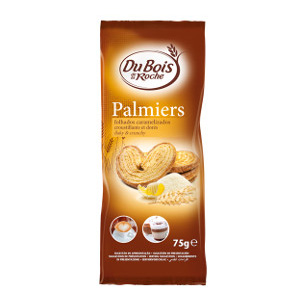 A traditionally French puff pastry biscuit.Palmier 75g (Display Box x4)